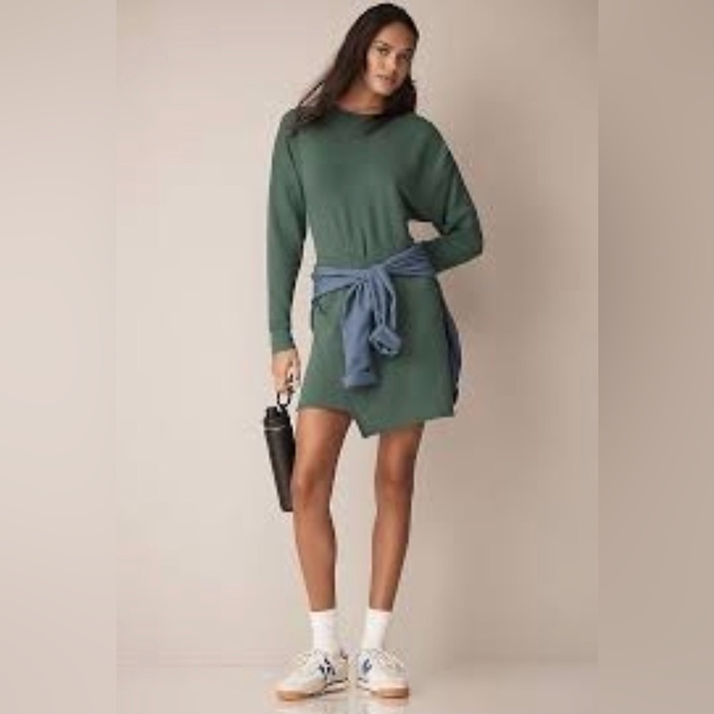 Daily Practice by Anthropologie Long-Sleeve Asymmetrical Mini Dress